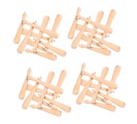 50pcs Mini Baseball Bat Charms Keyring Bat Pendant Keychain Wooden Stick Design for DIY Craft Valentines Day