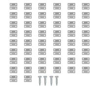 50Pcs Mini Brass Hinges Folding Door Hinges Butt Hinges Small Mini Hinges for DIY Crafts Wooden Jewelry Box (Silver)