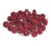 50pcs Mini Brush Scouring Pad Abrasive Wheel Nylon Fiber Grinding Sanding Head Buffing Polishing Wheel 1"25mm Set for Dremel,Red 50PCS