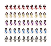 50PCS Mini Jesus Figurines, Religious Jesus Doll Christ Savior Tiny Jesus, Jesus Love You Mini Rubber Jesus Toys to Hide and Seek Religious Party Favors for Thanksgiving Day