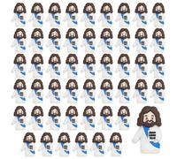 50pcs Mini Jesus Statue, Little Jesus Figures Miniature Jesus Figurines Bulk Jesus Statue Small Jesus Doll Tiny Jesus for Hiding for Easter Egg Stuffers Christmas Party Favor Gift(Blue)