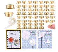 50Pcs Mini Metal Rotating Bearings for DIY Handmade Crafts Paper Cards Scrapbooking DIY Greeting Cards 360°Rotation Smooth Spin Mechanism Spinner for Jewelry Making Nail Decoration