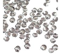 50Pcs Mini Metal Shell Beads For Women Nail Art Decoration Diy Beauty Crafts - Silver 3mmProfessional and Fashion