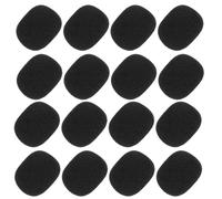 50pcs Mini Microphone Covers Foam Sponge Mic Covers for Headset and Lapel Microphones Windscreen Black Protection Shield for Office Conference Meetings Travel Recording