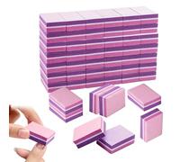 50PCS Mini Nail Buffer Blocks, 100/180 Double-Sided Grit Nail Block for Acrylic & Natural Nails, Buffer Nail File Manicure Tools for Salon and Home Use(Pink-Purple)