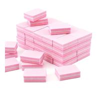 50Pcs Mini Nail Buffer Blocks 100/180 Grit Sponge Buffing Sanding Block, Pink Professional Nail Sanding Blocks for Natural/Gel/Acrylic Nails