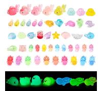 50Pcs Mini Resin Sea Animals Glow in the Dark Tiny Sea Animal Figures for Miniature Fairy Gardens, Micro Landscapes, Aquariums, Bonsai & Fish Tank Decorations (Sea Animal)