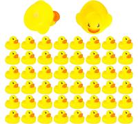 50PCS Mini Rubber Ducks Bath Toy Paddling Pool Game Summer Water Fun Toys for Ki