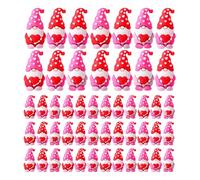 50pcs Mini Valentines Day Gnomes, Valentine Party Favors, Small Love Heart Dwarf Statue, Wedding Valentine Gift for Women