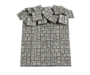 50pcs, Miniature Scale Paving Stones with Patterns, Fairy Garden Accessories, Dollhouse Miniatures, Miniature Pavement Bricks, Tile for Modelling, Miniature Tiles for Dioramas, REDUCIO