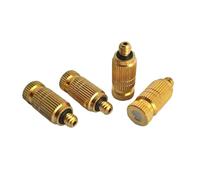 50pcs Mister Nozzle Replacement Brass Misting Heads Low Pressure Atomizing Spray for Outdoor Cooling Gardening 2 Sections Orifice Dia 0.4mm