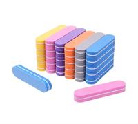 50Pcs Mix Color Mini Nail File Buffers Sponge 100/180 Grit Double Sided Sanding Block for Manicure(Mix)
