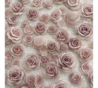 50pcs Mixed 3D Flower Nail Charms Camellia Nail Design Nail Art Rhinestone Rose Flower Nail Decoration Nail Supplies
