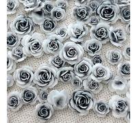 50pcs Mixed 3D Flower Nail Charms Camellia Nail Design Nail Art Rhinestone Rose Flower Nail Decoration Nail Supplies
