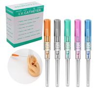 50Pcs Mixed Catheter Piercing Needles IV Catheter Needles 14G 16G 18G 20G 22G Hollow Needles Ear Nose Piercing Needle for Lip Tongue Belly Navel Nipple Professional Piercing Tools