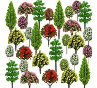 50PCS Mixed Model Trees, Model Pine Trees, Diorama Materials Supplies, Mixed Miniature Trees, Landscape Tree Fake Mini Trees, Mini Tree for DIY Crafts, Building Model Scenery Landscape
