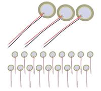 50pcs Mm Piezo Buzzer Chip for Acoustic Guitar and Audio Devices | Prewired Contact Transducer, Ceramic and Copper Build, 5.8±0.7khz Frequency, 14000±30%pf Capacitance