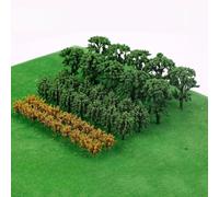 50Pcs Model Trees for Train Sets Diorama Scenery Green(B)
