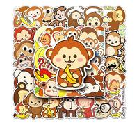 50PCS Monkey Stickers - Vinyl Skateboard, Guitar, Car, Bike, Water Bottle & More - Birthday Party Supplies