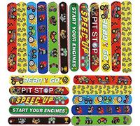 50PCS Monster Trucks Slap Bracelets Party Favors Truck Themed Party Gifts Decoration Supplies for kids Birthday Party Goody Bags Filler School Classroom Prize Rewards