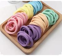 50pcs Multi-Colour Soft Touch Hair Bands - Gentle, Non-Slip, Elastic Ponytail Holders with Soft Fabric for Comfortable Daily Wear - Trendy Hair Accessories for Women and Girls
