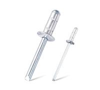 50Pcs Multi-Grip Blind Rivets Aluminium Dome Head Steel Shank Mandrel Increased Take up Strength Which Provide Wide Grip Range lingli(4.0x12mm)