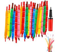 50PCS Multicolor Thickened Rocket Balloons, 40-Inch Screaming Rocket Balloons, Whistling Flying Balloons, Assorted Colors Flying Long Rocket Balloon, Screaming Balloons for Holiday Party Decoration