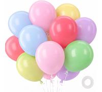 50Pcs Multicolour Pastel Balloons 12 Inch Macaron Latex Party Decorations Rainbow Balloon Kit for Birthday Wedding Baby Shower Anniversary Celebration Event Décor