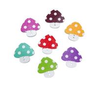 50pcs Mushroom Wooden Buttons 23x23mm 2 Hole Sewing