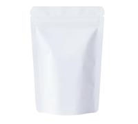 50Pcs Mylar Bags,Resealable Ziplock White Stand Up Pouches,3.5g Bag 15x22cm