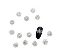 50Pcs Nail Art Rhinestones Snowflake Glitter Art Decorations Stones Jewelry Crystals Nail