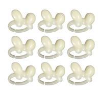 50pcs Nail Art Stand Holder White Plastic Ring Display Stand