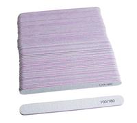 50Pcs Nail Files Set, 100/180 Grit Professional Double-Sided Nail File for Natural or Acrylic Nails, Fingernails Buffer Files for Home Salon