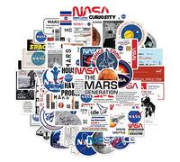 50PCS NASA Space Stickers, Gift for Children Teens Adults Kids, Waterproof Space Agency Stickers for Laptop Scrapbook Water Bottle, Skateboard Journal Wall Car Bicycle