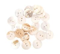 50Pcs Natural Mother of Pearl Buttons, 2-Hole Round Shell Buttons 18mm for Sewing, Knitting & DIY Crafts, MOP Buttons for Shirts, Cardigans & Blouses - Multi-Colored