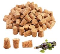 50Pcs Natural Soft Wood Tapered Cork Stopper for Wine and Beer Bottles - 22x35x18mm Leakproof Replacement