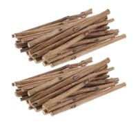 50pcs Natural Wood Craft Sticks DIY Twigs 10cm for Models | Precisely Cut 0.3-0.5cm Diameter Material, Smooth Finish, Suitable for Crafters, Fairy Houses, Wedding Details