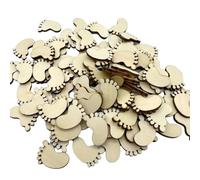 50pcs Natural Wooden Baby Feet Wedding Birthday Party Decoration Craft Decoration Craft Craft Scrapbook scutout Shaped craft Cutouts baby wooden unfinished cutouts feet Foot wood Pendant Cutou