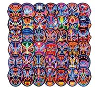 50Pcs Neon Mask Stickers Cultural Vinyl Decals for Laptops Skateboards Luggage Helmets Bikes and Phones Fans Lovers and Art Vibe Enthusiasts