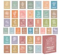 50PCS New Mom Affirmation Cards, 8.8 * 11.5cm Affirmation Cards for Women, Positive Birth Affirmations Card for Pregnancy, Childbirth & Postpartum Recovery