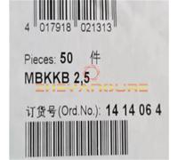 50PCS NEW Phoenix Contact MBKKB2.5 1414064 terminal block MBKKB 2,5 1414064