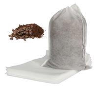50pcs No Mess Large Cold Brew Bags, 8x12 inch Disposable Coffee Filter Bag Fine Mesh Hops Brewing Drawstring Pouches for Iced Coffee