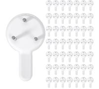 50Pcs Non-Mark Hook Plastic, Plastic Hardwall Hanger Hooks, Concrete Non-Trace Hanging Kit for Hardware Concrete Walls Picture Frame