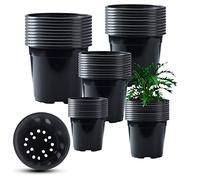 50Pcs Nursery Pots Variety Pack Plastic Pots for Plants,Mix Sizes Seedling Pots with Drainage Holes Indoor Outdoor Flower Pots for Succulent Vegetable Herb