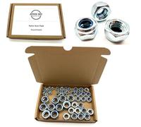 50Pcs Nyloc Nut Assortment Box | M6, M8, M10, M12, M16 | Box of Self Locking Nuts With Nylon Inserts
