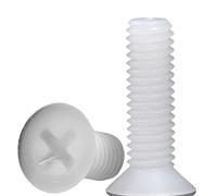 50pcs Nylon Plastic Countersunk Screws M6x8mm for Stability of Fastening Objects.