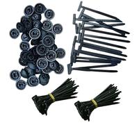 50PCS Nylon Universal Cable Tie Buckle, 2025 New Multifunctional Cable Tie Buckle, Heavy Duty Self-Locking Nylon Zip Ties Holder, Plastic Cable Ties Tool for Car Daily Repair