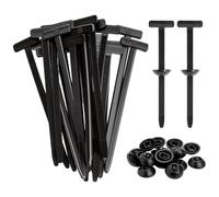 50pcs Nylon Universal Cable Tie Buckle Clips, 3.35" Heavy Duty Self-Locking Zip Ties Holder, Pin & Button Multipurpose Universal Zip Tie, UV-Resistant Self-Locking Cable Ties for Auto Car Repair
