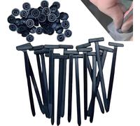 50PCS Nylon Universal Cable Tie Buckle, Heavy Duty Self-Locking Cable Ties Buckle, Multipurpose Black Zip Ties with Pin & Button Design for Quick Fastening, Daily Use Automotive Repair (50Pcs)