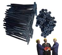 50Pcs Nylon Universal Cable Tie Buckle, Heavy Duty Self-Locking Cable Ties, Multipurpose Black Zip Ties Clips with Pin & Button for Trunks and Engine Guards und Daily Repair